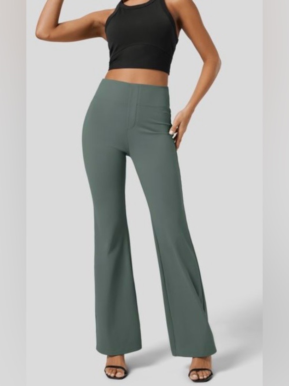 LARGE ( PETITE).  HALARA SLIGHT FLARE WORK PANTS